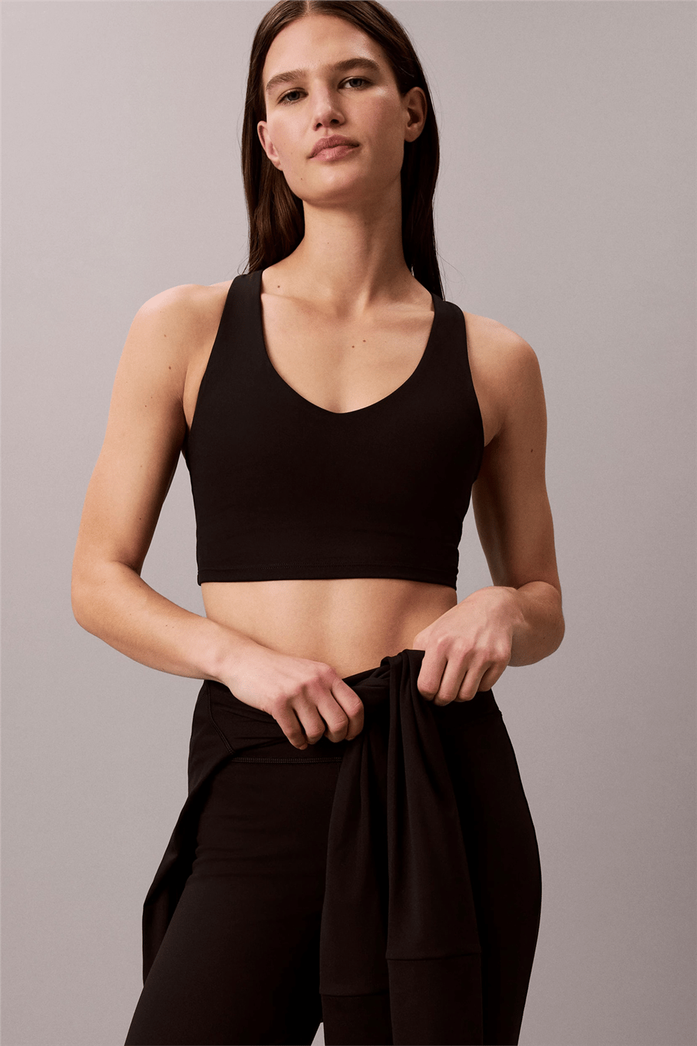 Calvin Klein Soft Sport Longline Bra Kadın Sporcu Sütyen Siyah