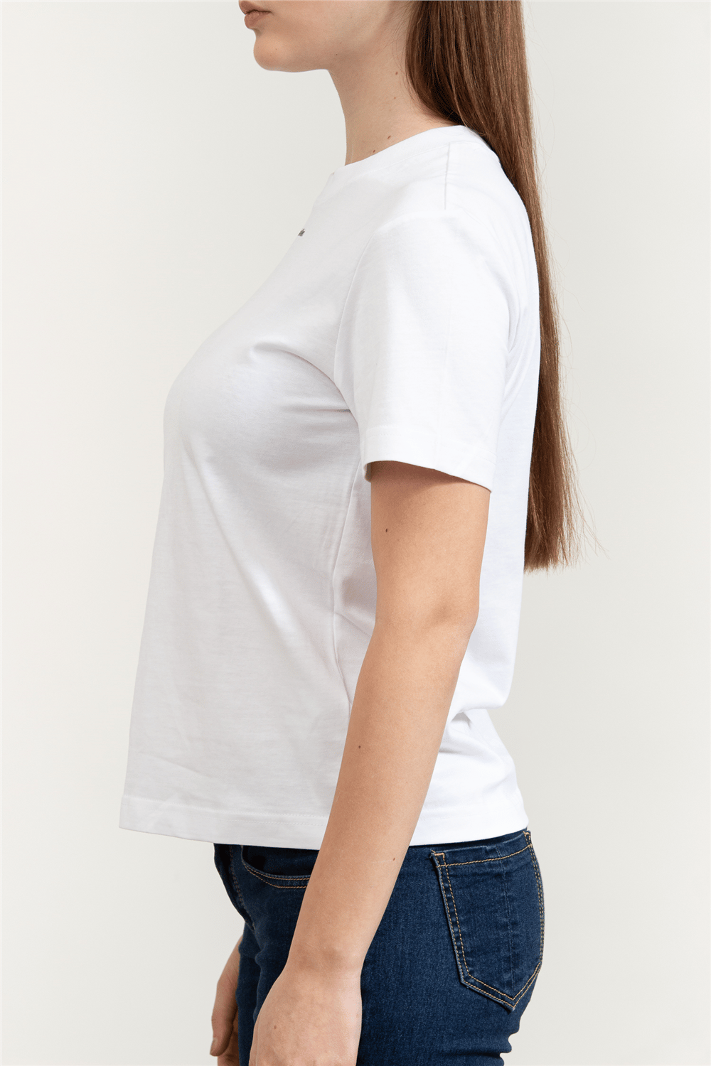 Calvin Klein SS 20S Classic Logo Tee Kadın Bisiklet Yaka T-Shirt