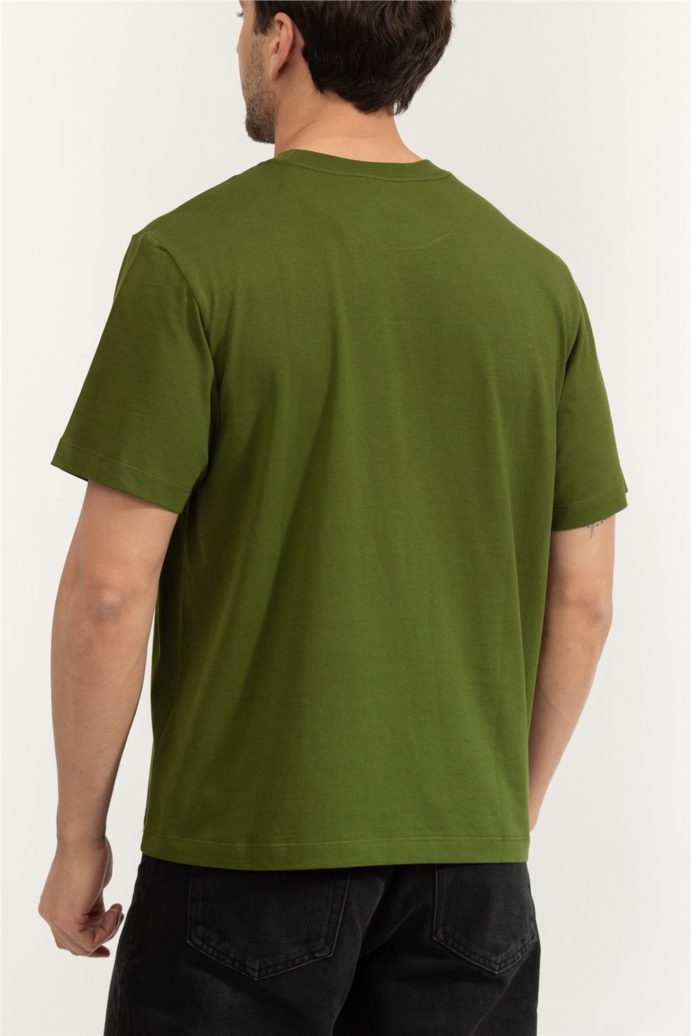 Calvin Klein SS 20S LN Calvin Script Graphic Erkek Bisiklet Yaka T-Shirt