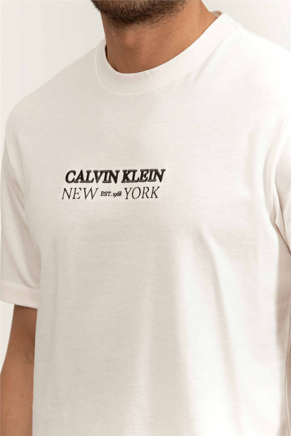 Calvin Klein SS 20S Whsl SP Cklein Ny Graphic Erkek Bisiklet Yaka T-Shirt