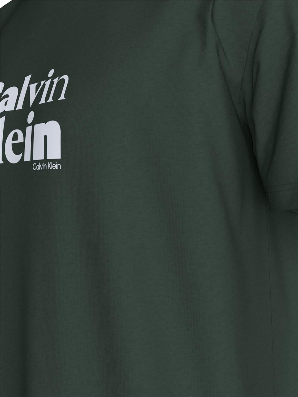 Calvin Klein Ss 30S Eu Bold Grap Erkek Bisiklet Yaka T-Shirt