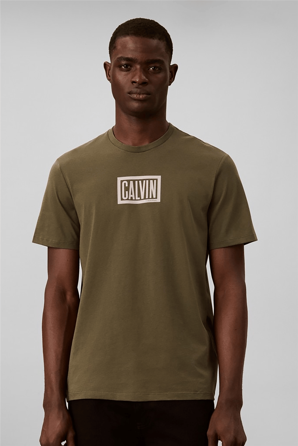 Calvin Klein Ss 30S Eu Boxed Calvin Graphic T Erkek Bisiklet Yaka T-Shirt Yeşil