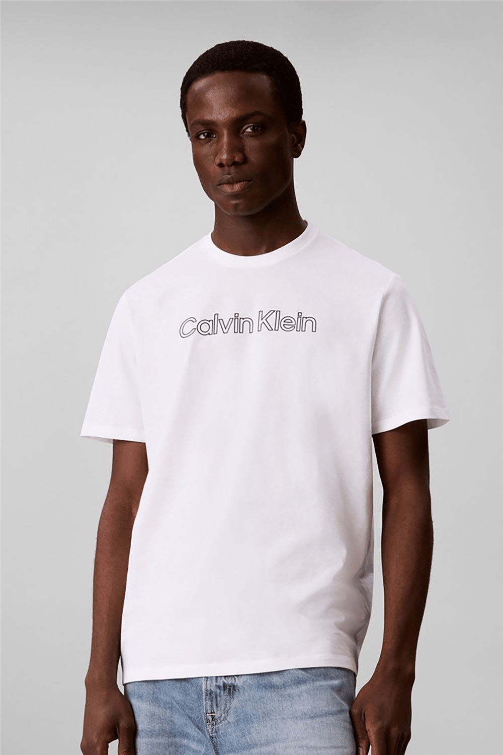Calvin Klein Ss 30S Eu Hd Stnd Logo Graphic T Erkek Bisiklet Yaka T-Shirt Beyaz