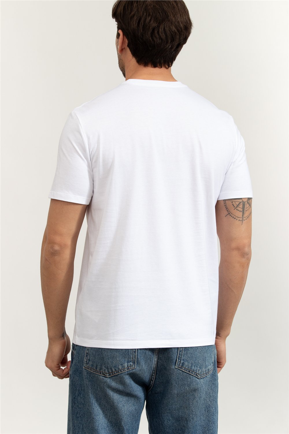 Calvin Klein SS 30S Micro Monologo Graphic Te Erkek Bisiklet Yaka T-Shirt