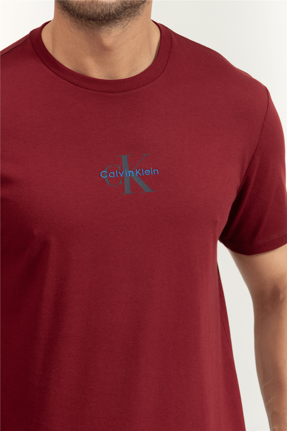 Calvin Klein SS 30S Micro Monologo Graphic Te Erkek Bisiklet Yaka T-Shirt