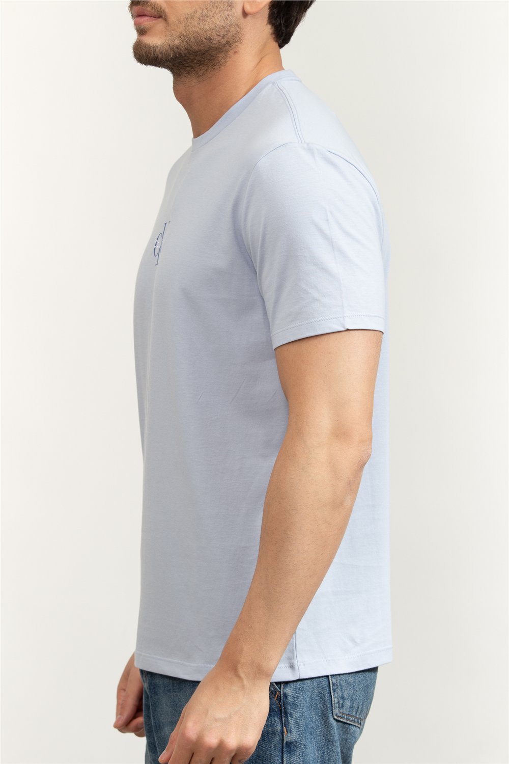 Calvin Klein SS 30S Micro Monologo Graphic Te Erkek Bisiklet Yaka T-Shirt