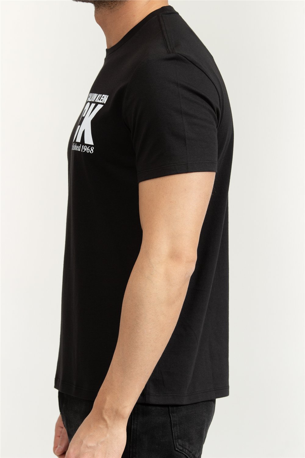 Calvin Klein SS 30S Whsl SP CK Corner Graphic Erkek Bisiklet Yaka T-Shirt