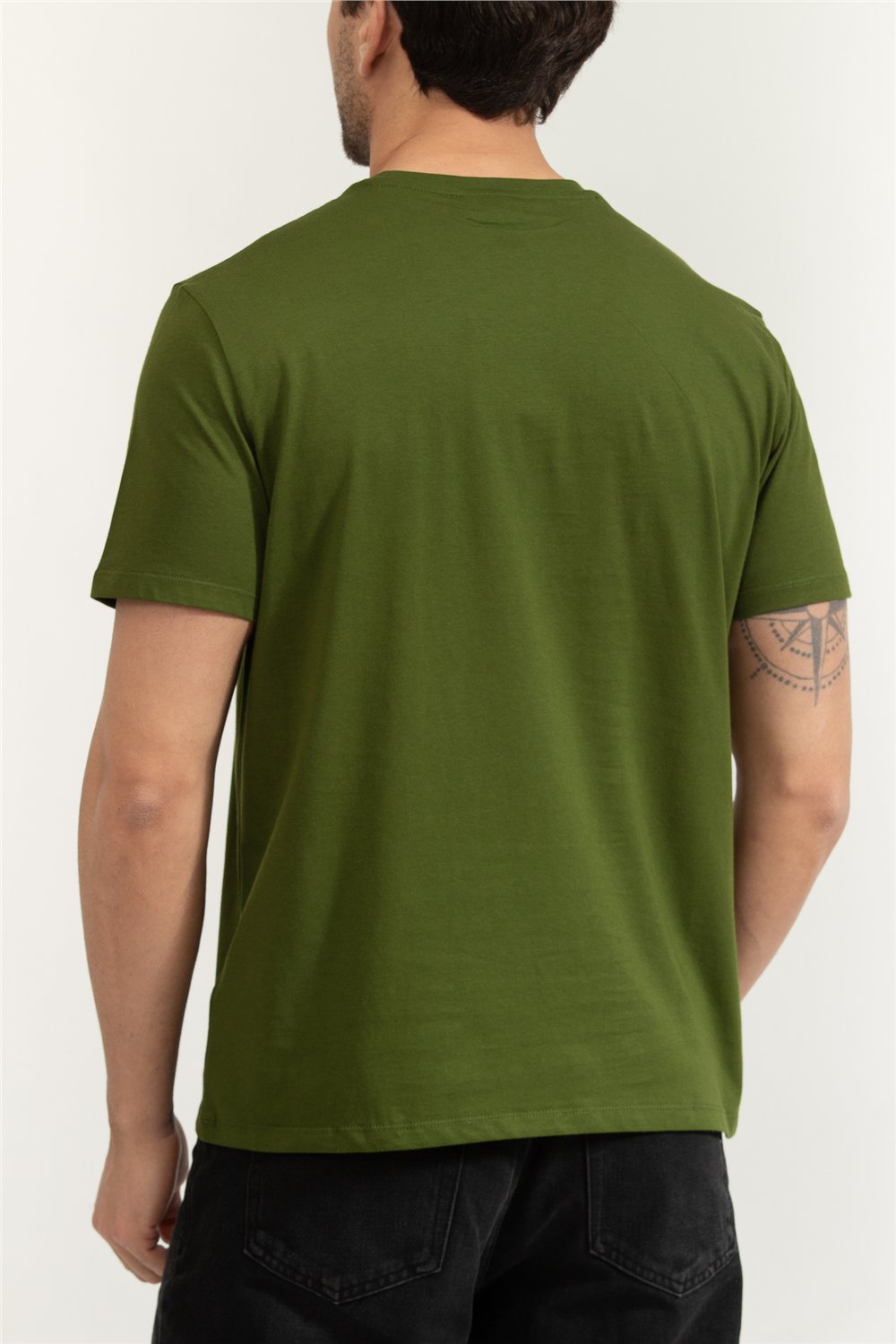 Calvin Klein SS Badge 30S Jersey Classic Tee Erkek Bisiklet Yaka T-Shirt