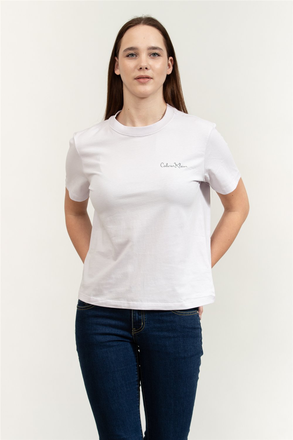 Calvin Klein SS Classic Graphic Tee Kadın Bisiklet Yaka T-Shirt
