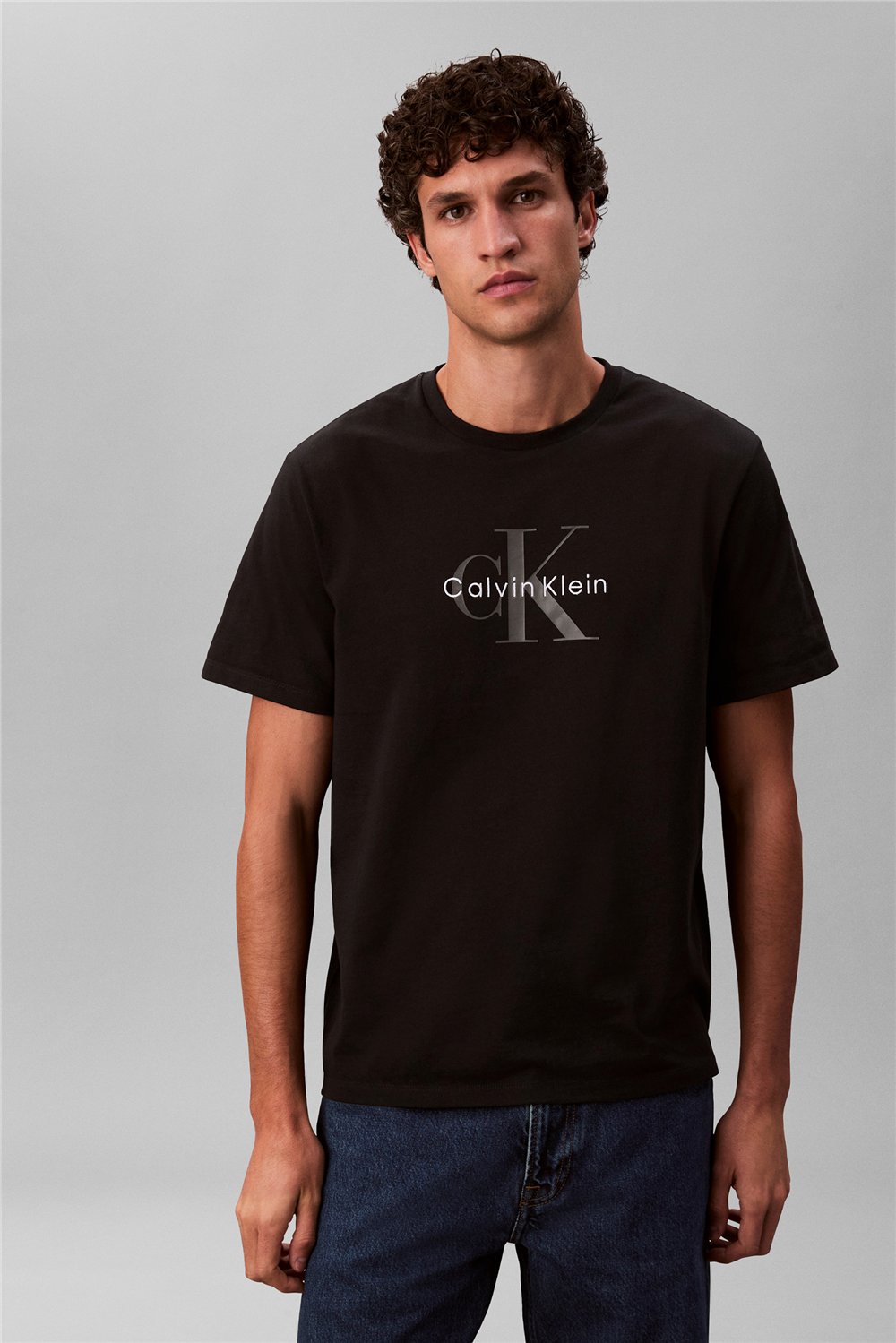 Calvin Klein Ss Hero Monologo Tee Erkek Bisiklet Yaka T-Shirt