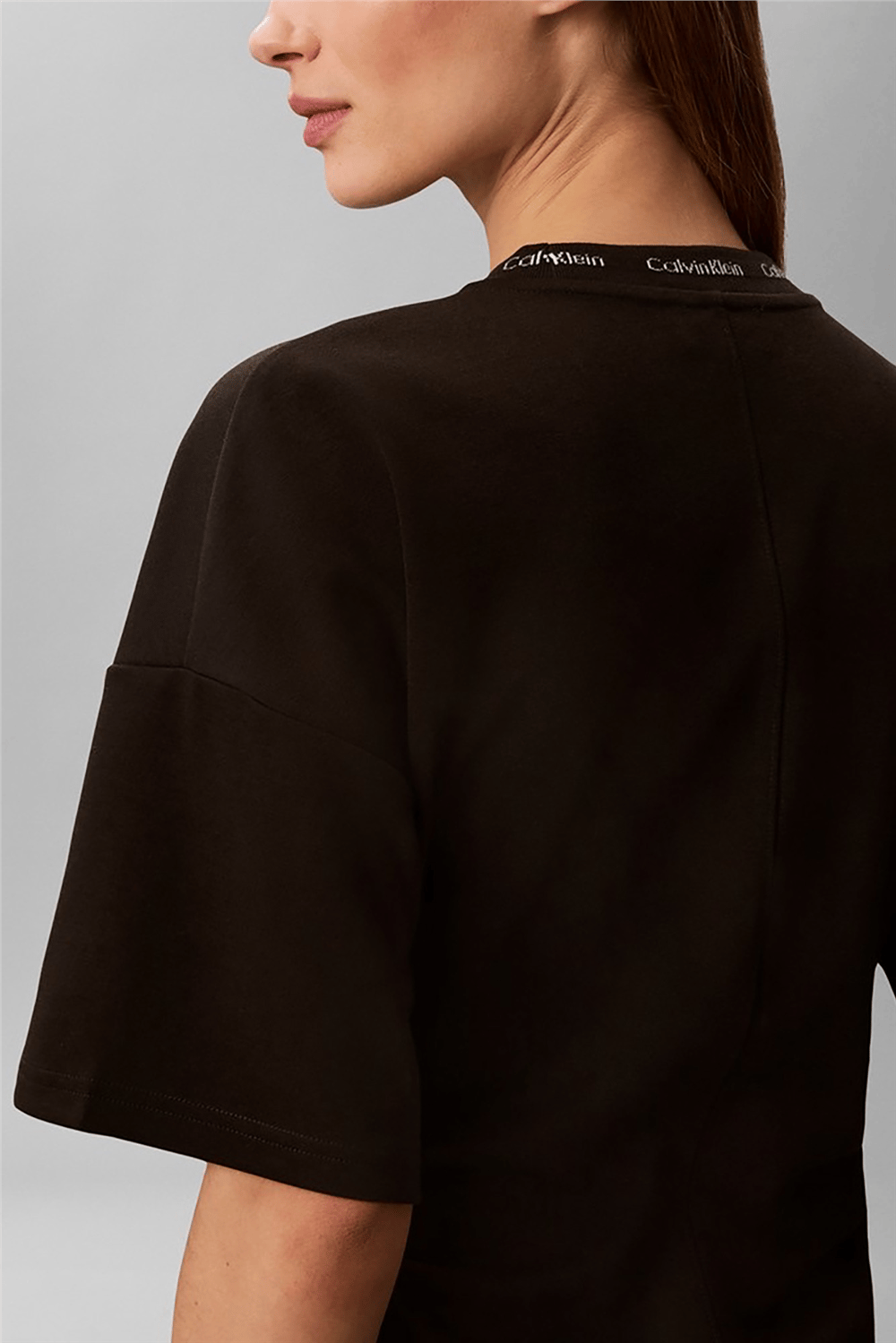 Calvin Klein Ss Logo Rib interlock T-Shirt Dr Kadın Elbise