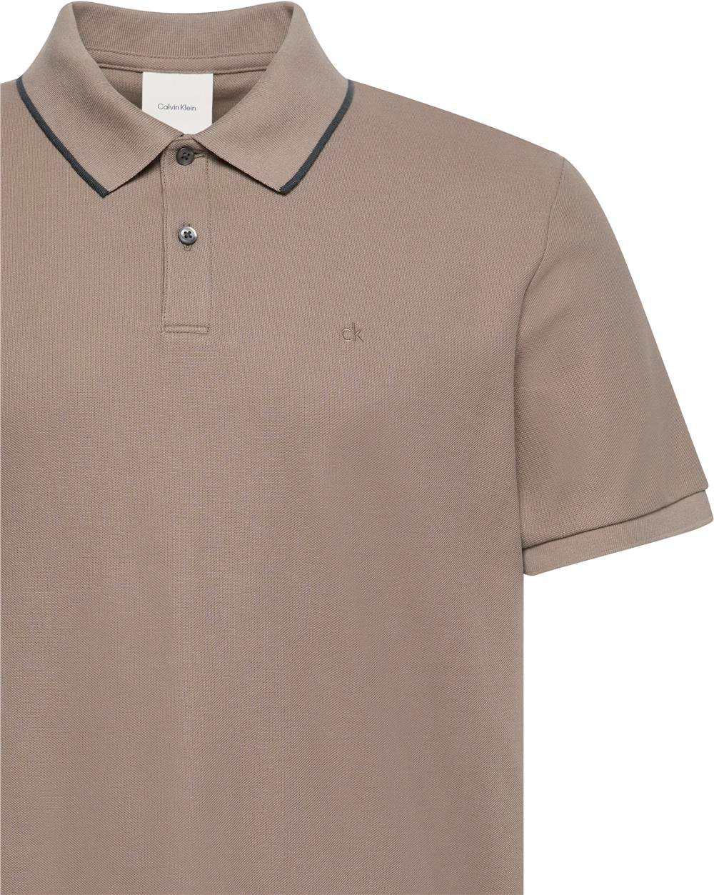 Calvin Klein Ss Refined Pique Tipped Classic Erkek Polo Yaka T-Shirt