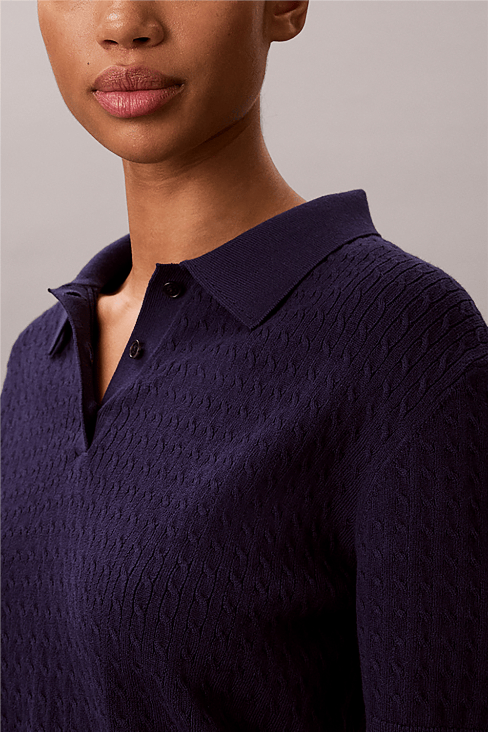 Calvin Klein Ss Woven Label Cropp Kadın Triko