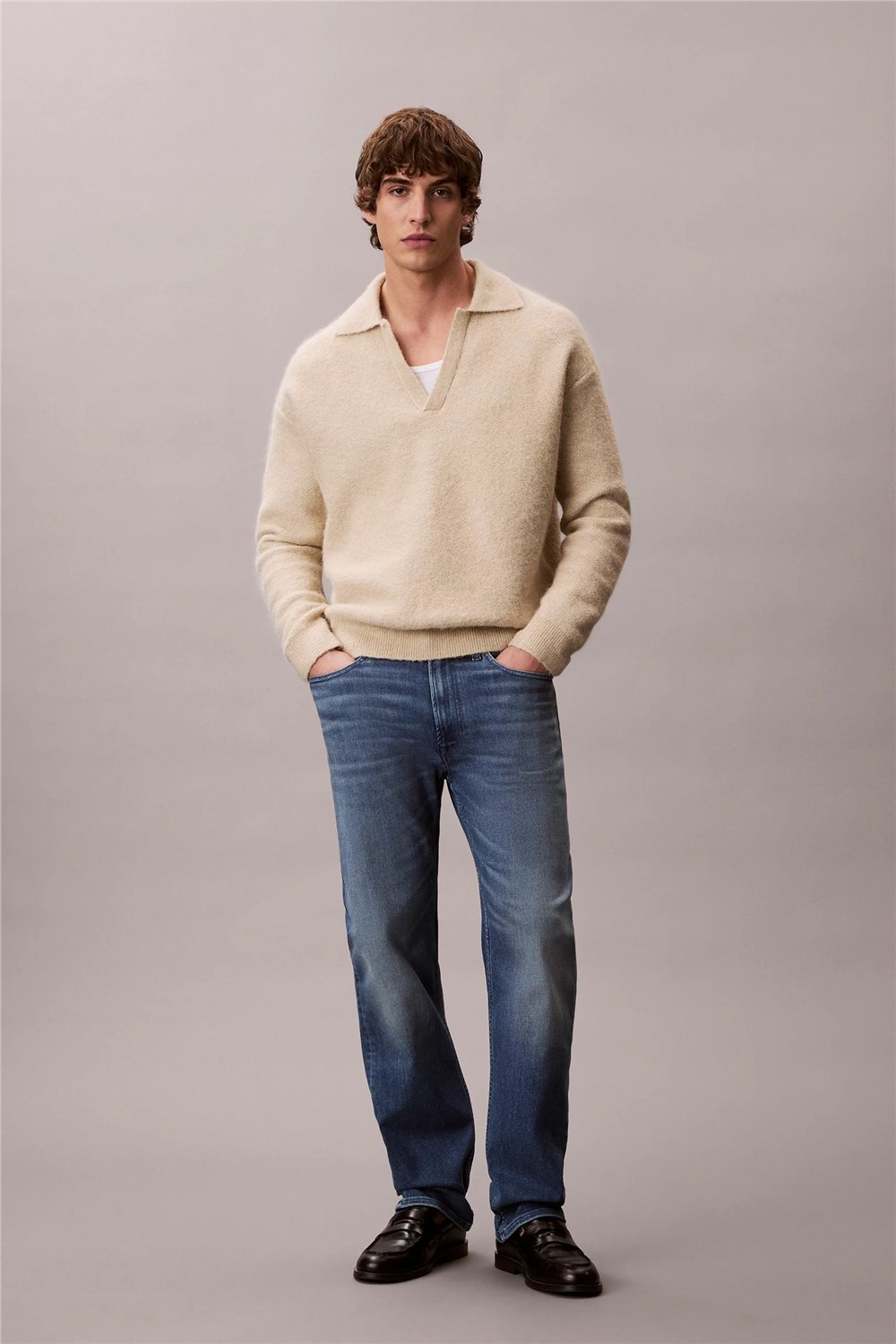 Calvin Klein Standard Straight Embers Jean Erkek Jean Pantolon Mavi