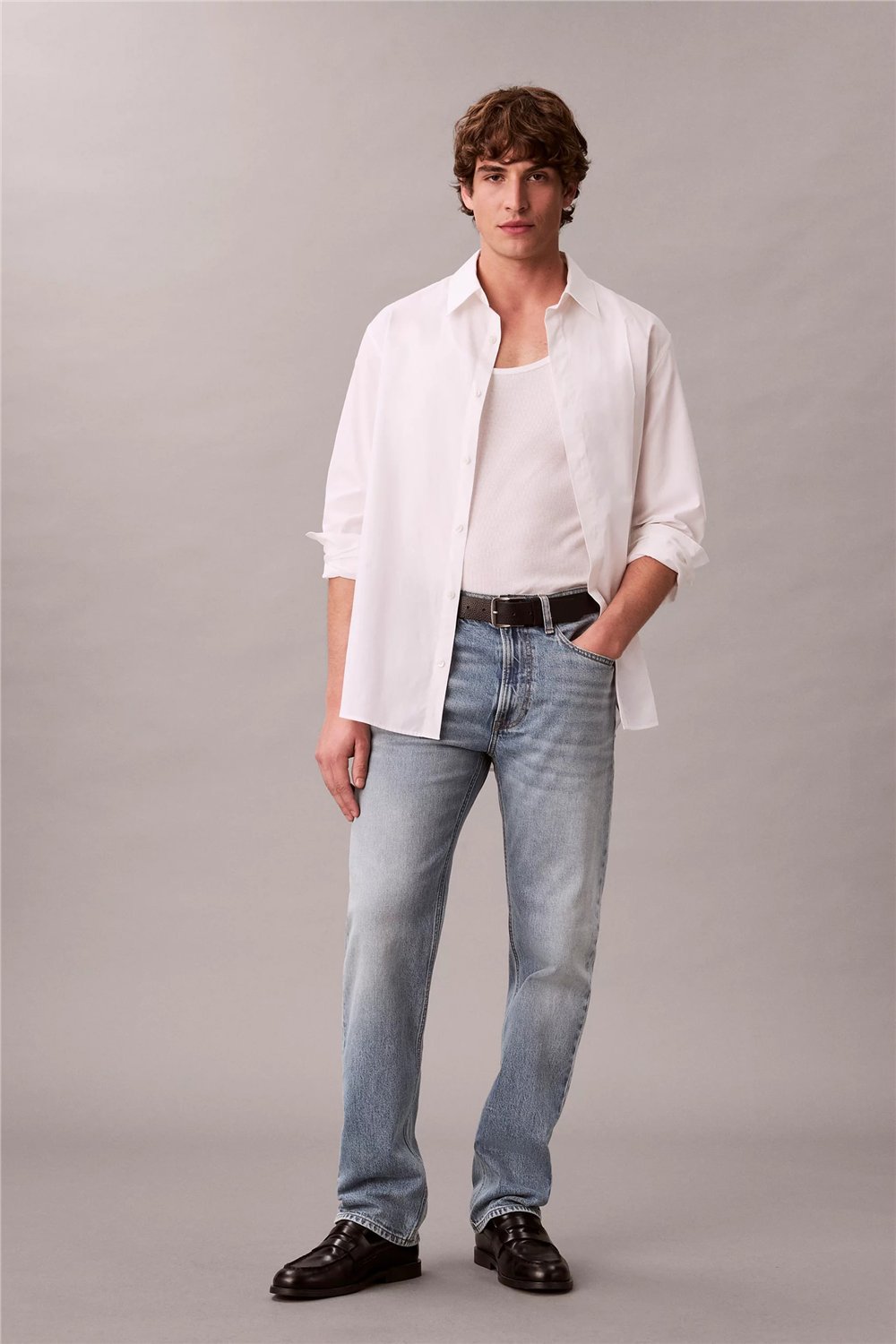 Calvin Klein Stndrd Strght Shiloh Jean Erkek Jean Pantolon Mavi