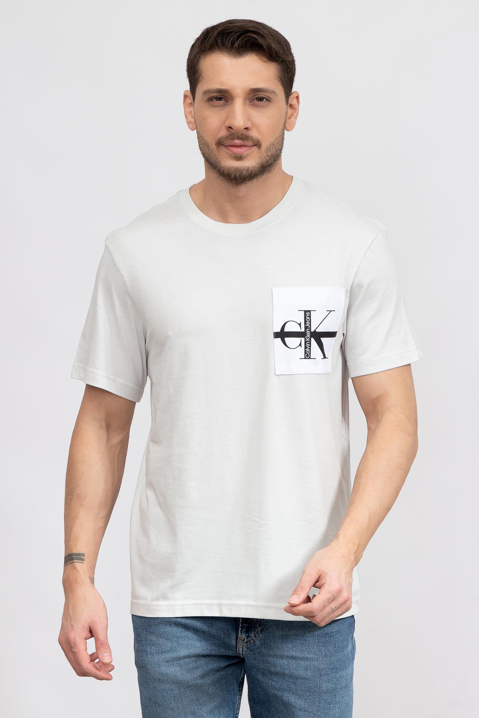 Calvin Klein Stripe Ck Erkek Bisiklet Yaka T-Shirt