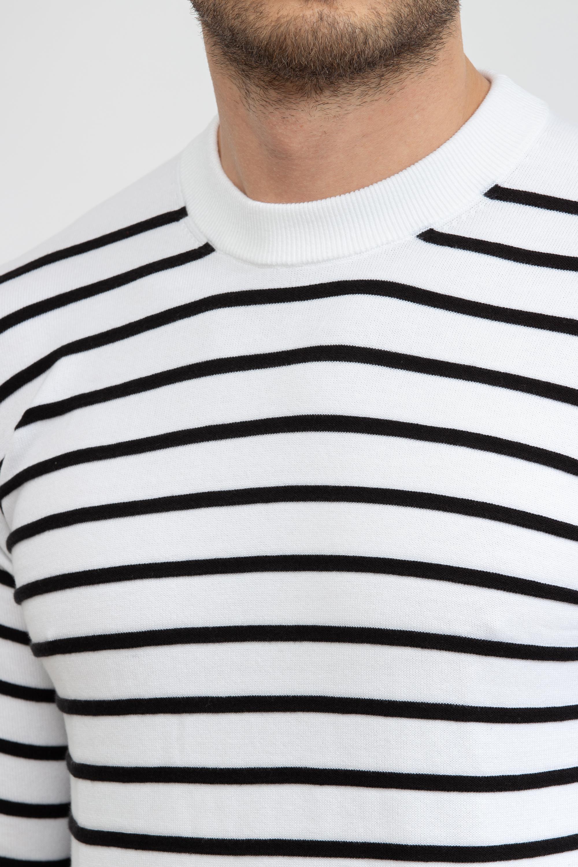 Calvin Klein Striped Comfort Sweater Erkek Triko
