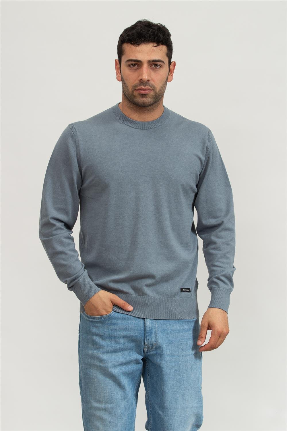 Calvin Klein Tencel-Blend Cn Sweater Erkek Triko
