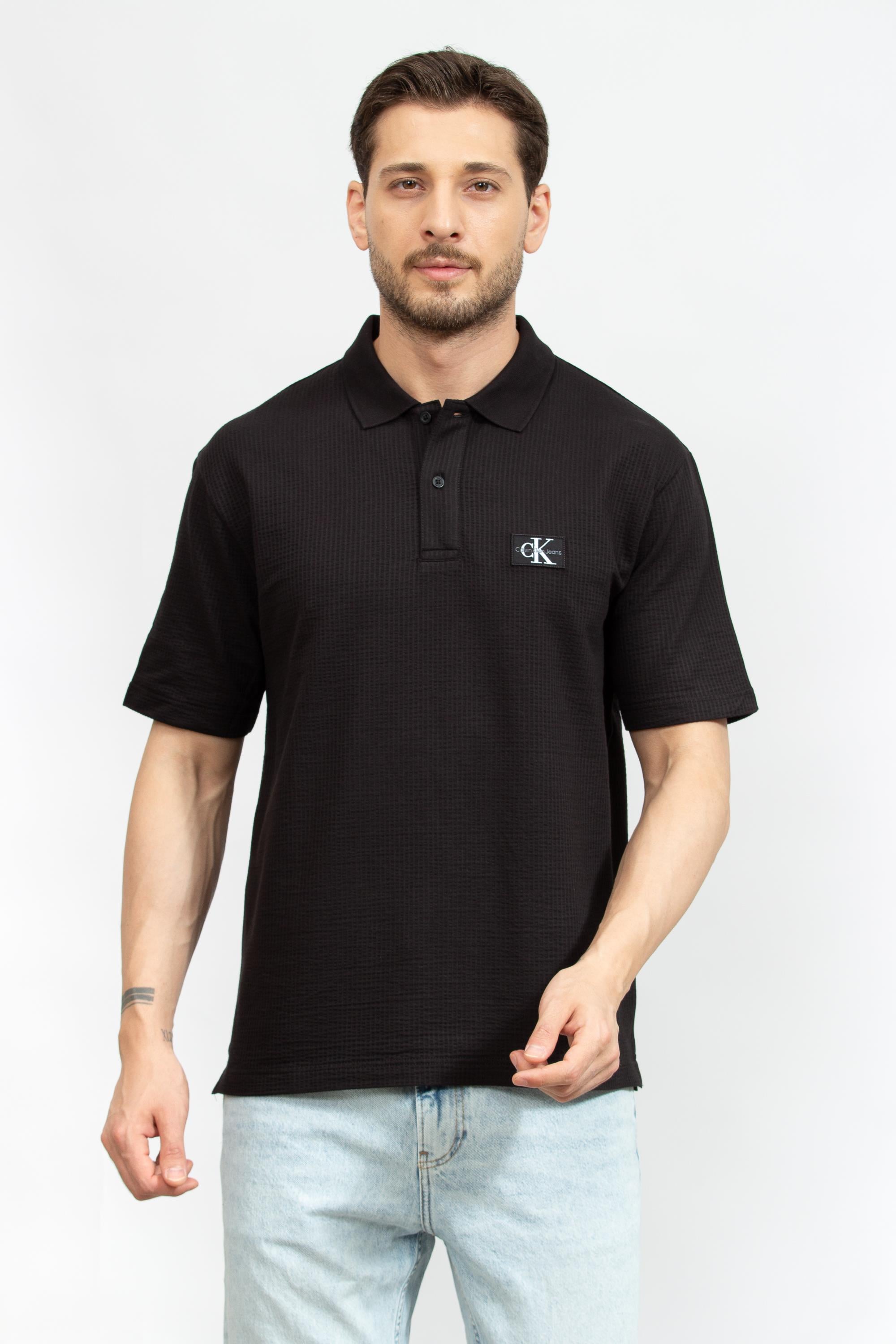 Calvin Klein Texture Erkek Polo Yaka T-Shirt
