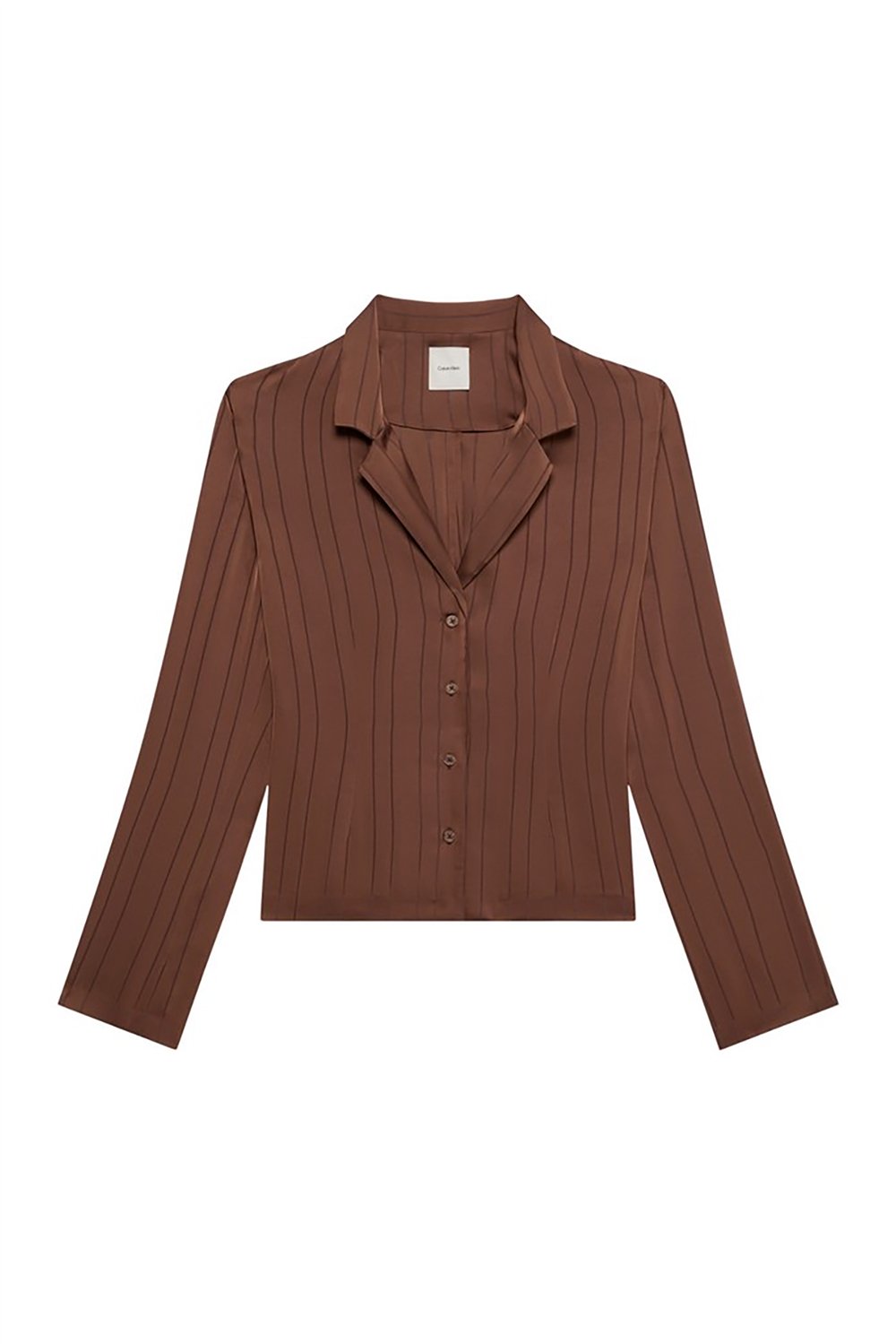 Calvin Klein Textured Stripe Slim Blouse Kadın Gömlek