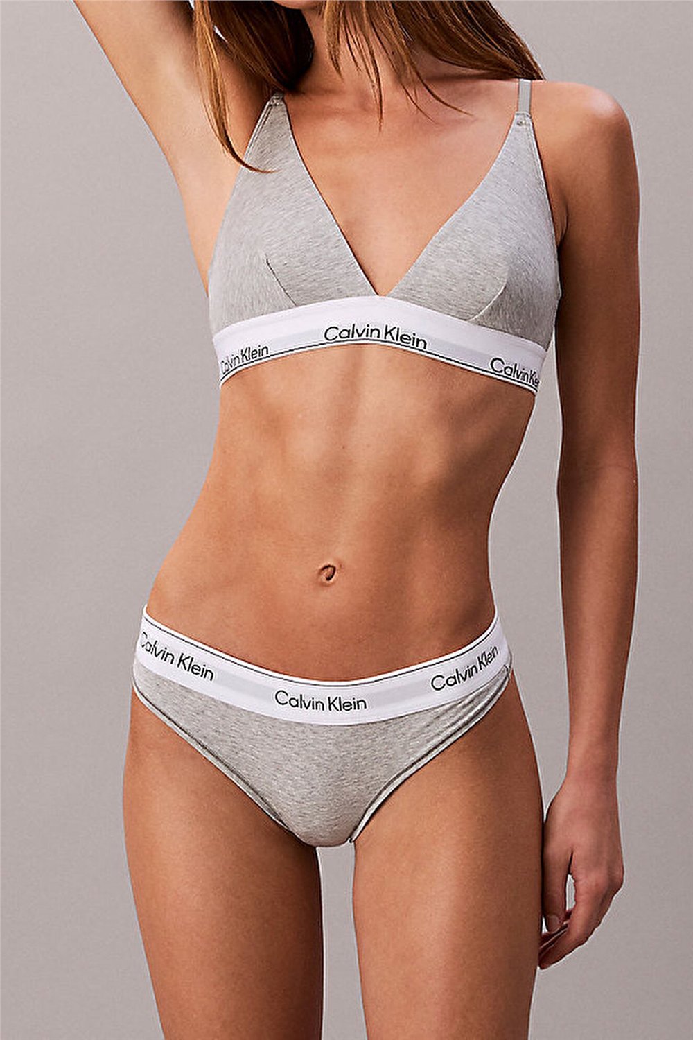 Calvin Klein Thong Kadın Külot Gri