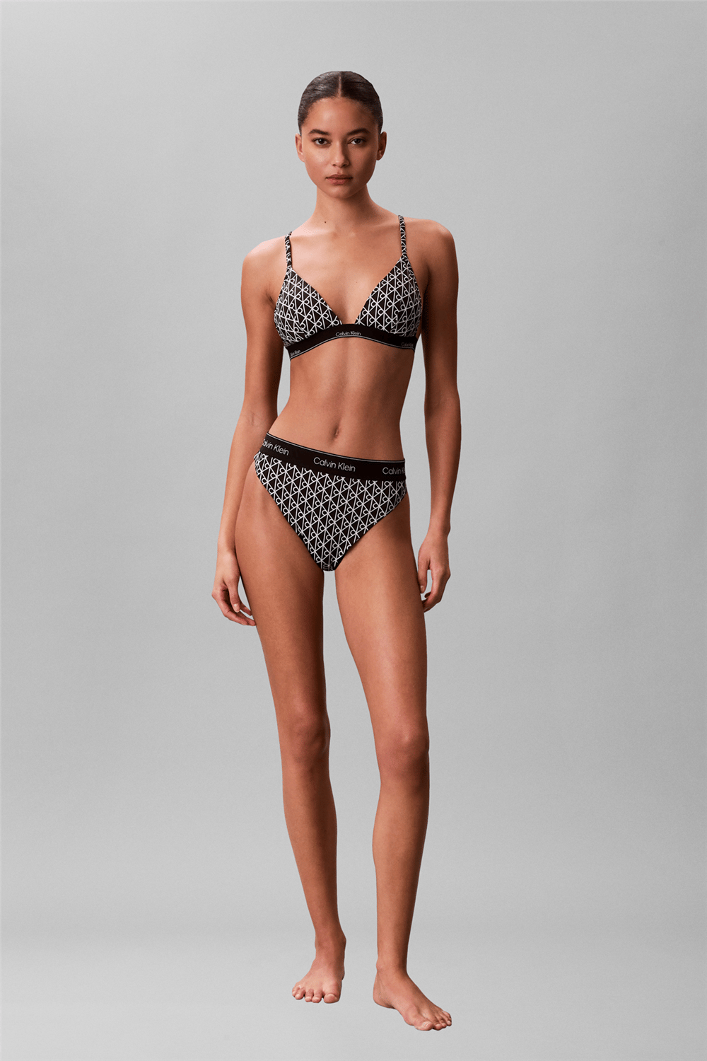 Calvin Klein Triangle Kadın Bikini Üstü Siyah