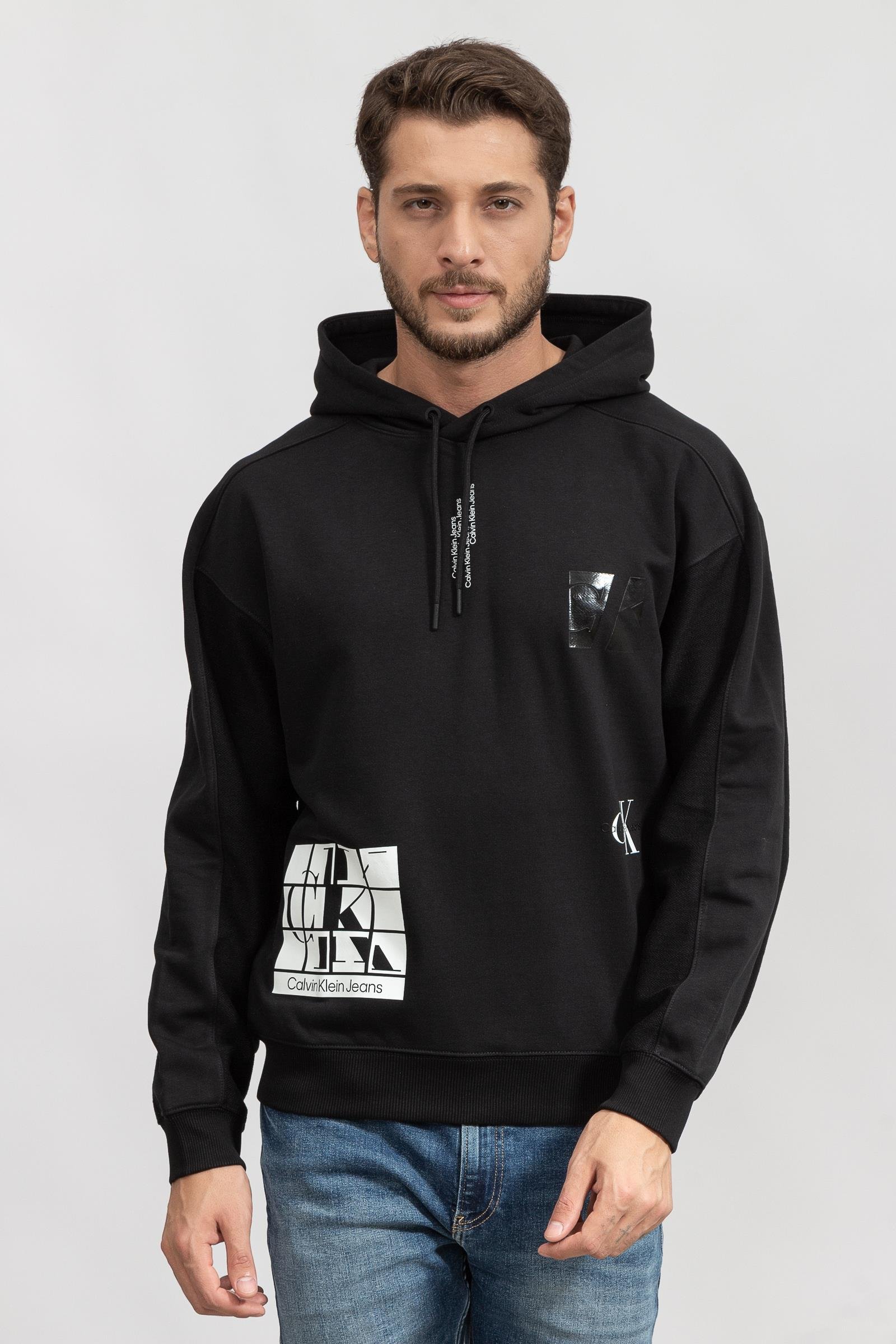 Calvin Klein Urban Multi Graphic Hoodie Erkek Kapüşonlu Sweatshirt