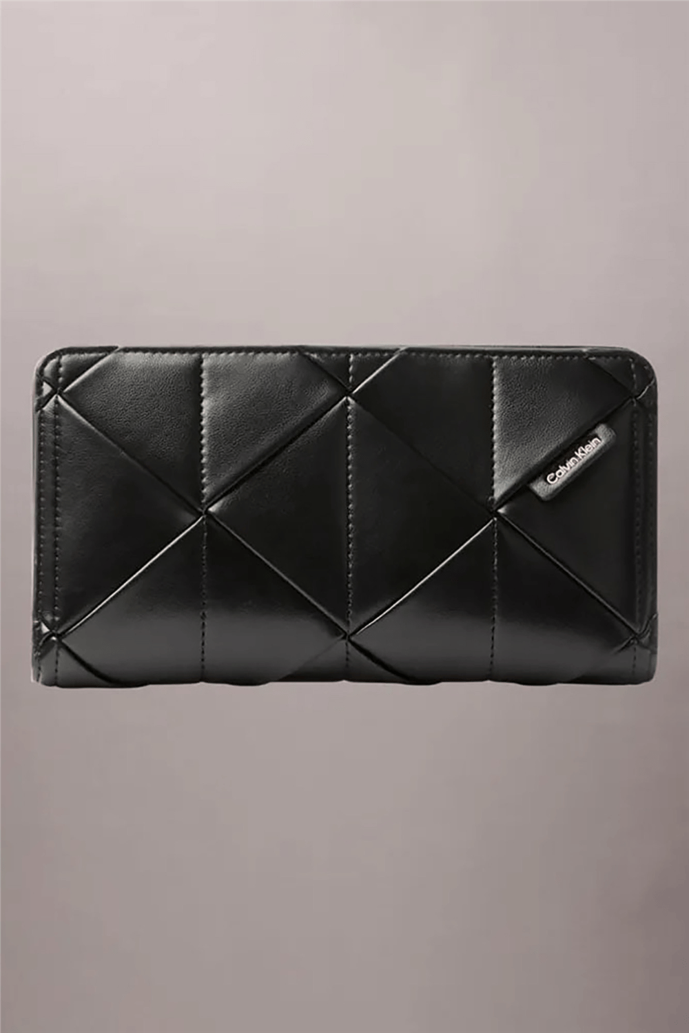 Calvin Klein Woven Passport Longfold Kadın Cüzdan Siyah