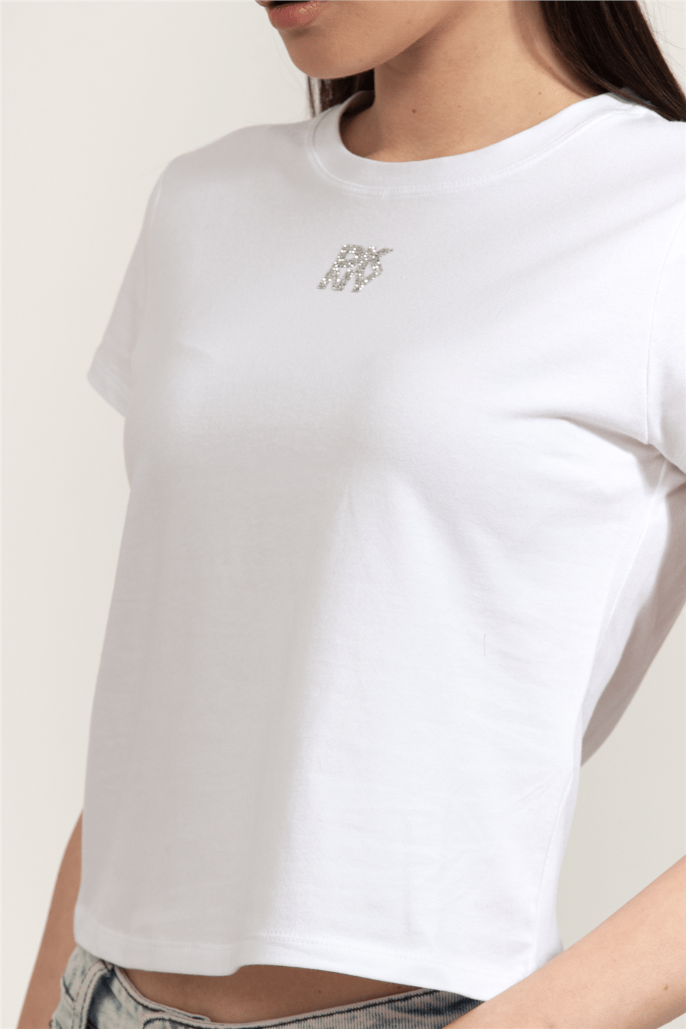DKNY Dkny Rhinestone Logo Kadın Gömlek