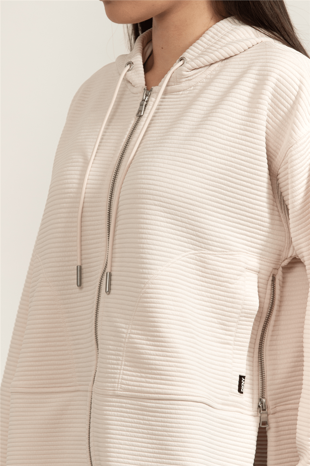 DKNY Full Zip H/D W/Pkts Kadın Hırka