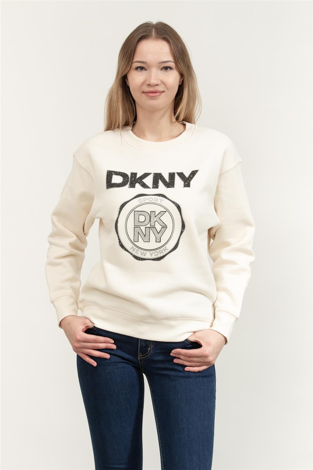 DKNY Kadın Bisiklet Yaka Sweatshirt
