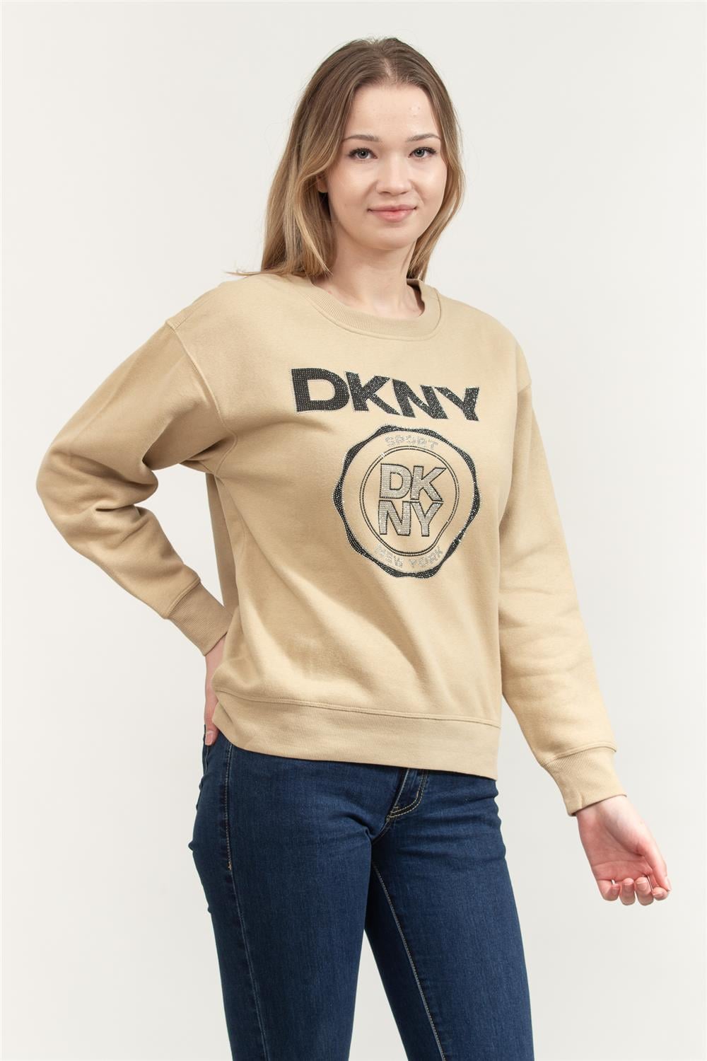DKNY Kadın Bisiklet Yaka Sweatshirt