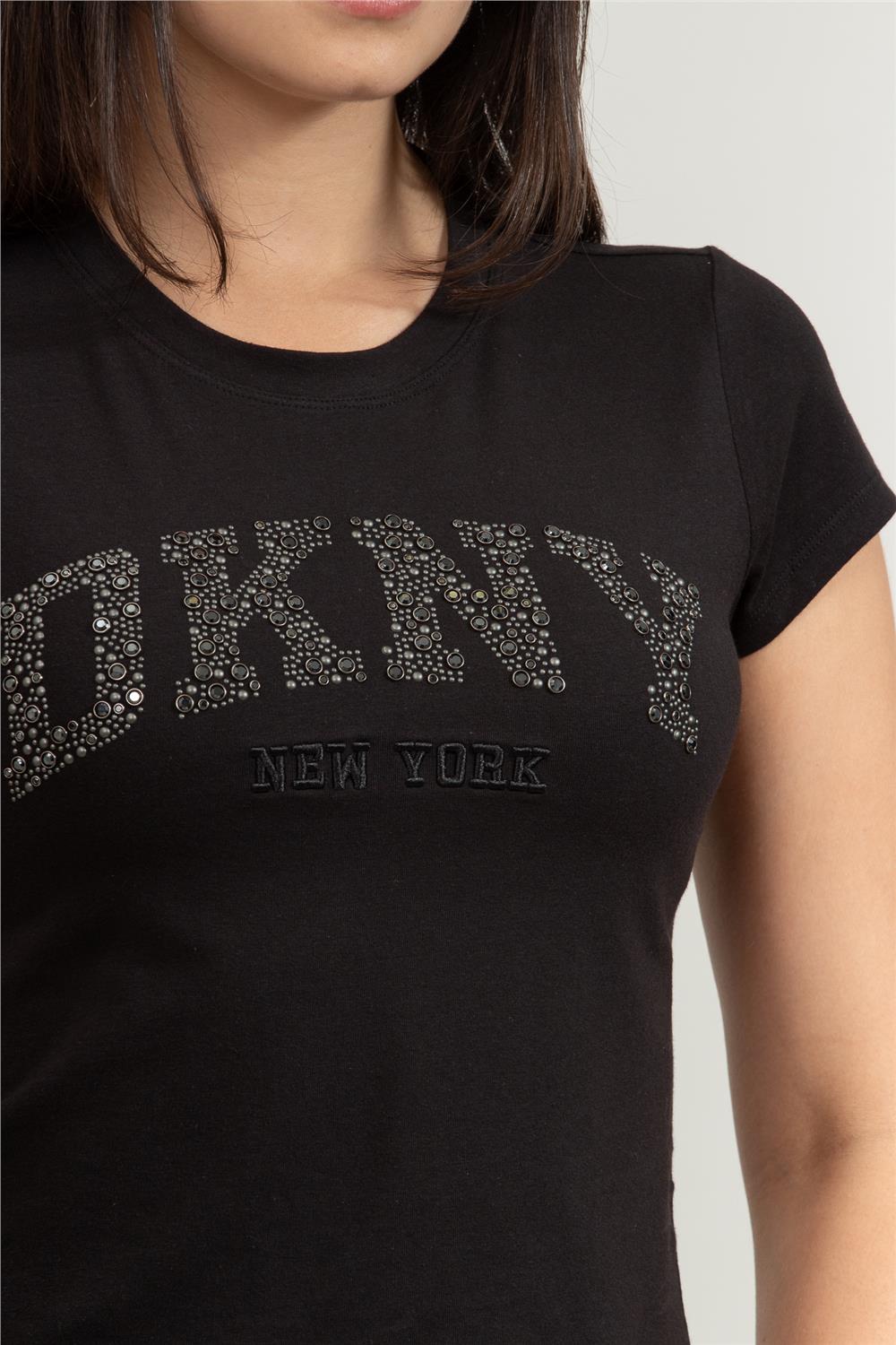 DKNY Kadın Bisiklet Yaka T-Shirt