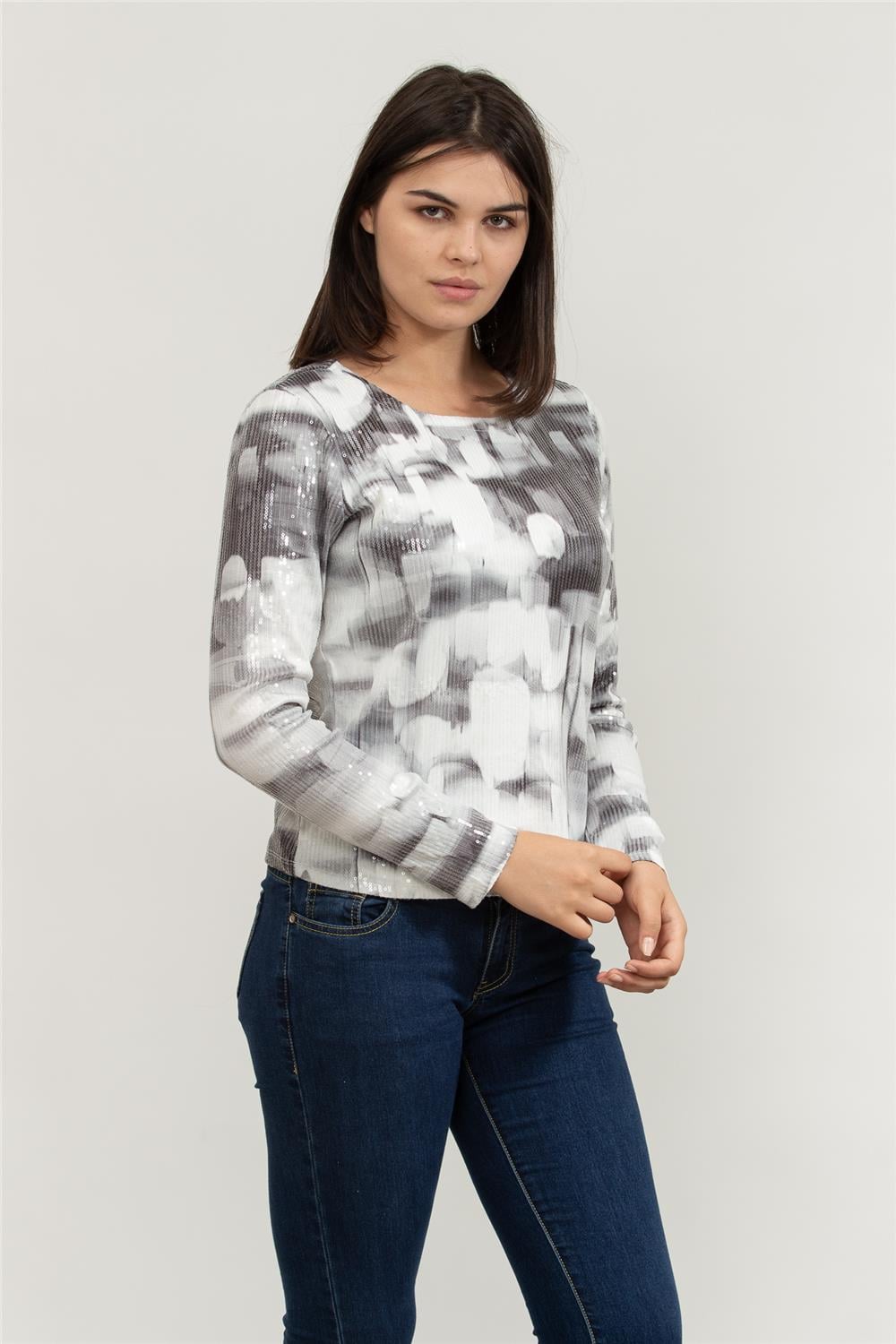 DKNY Kadın Bisiklet Yaka T-Shirt