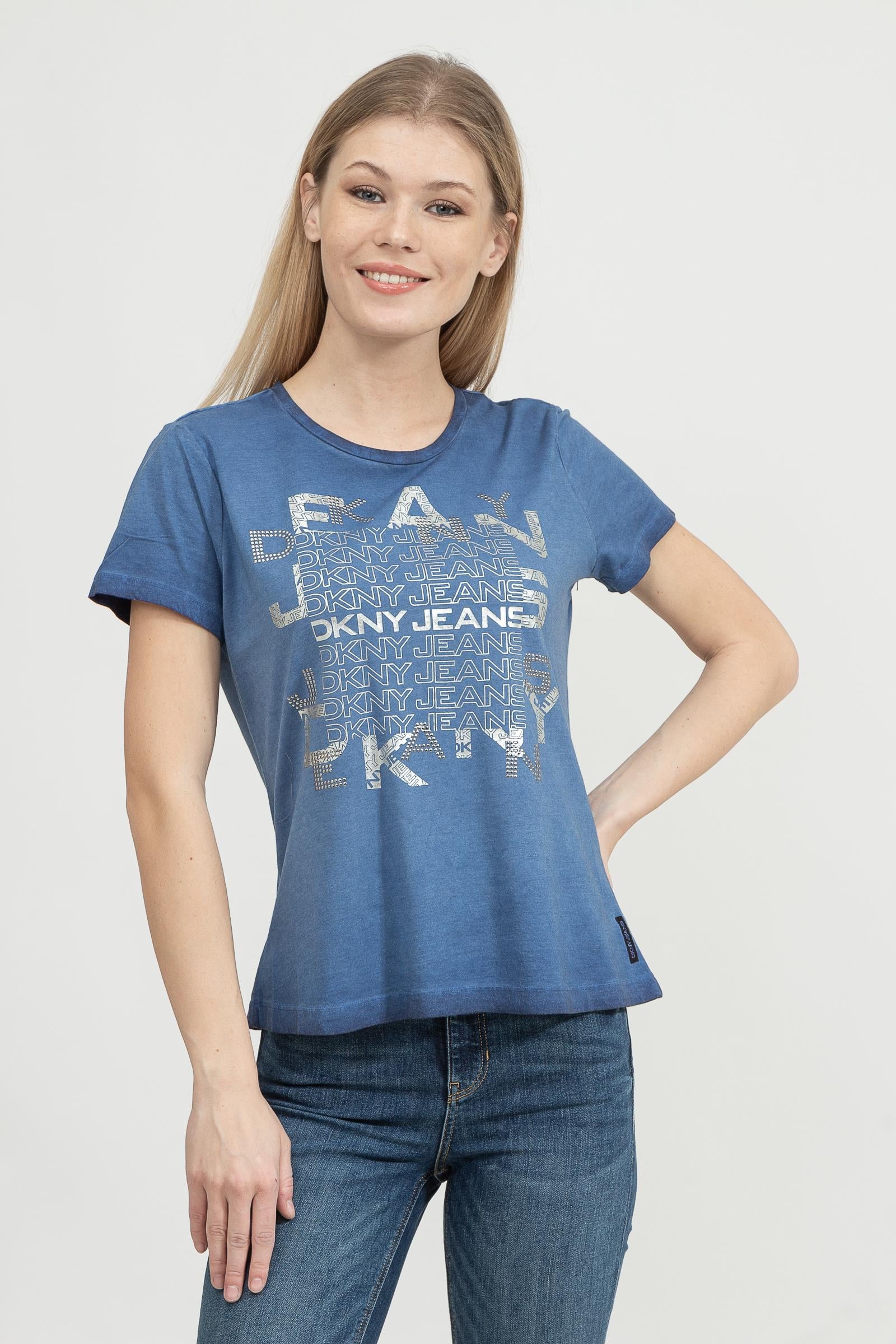 DKNY Kadın Bisiklet Yaka T-Shirt
