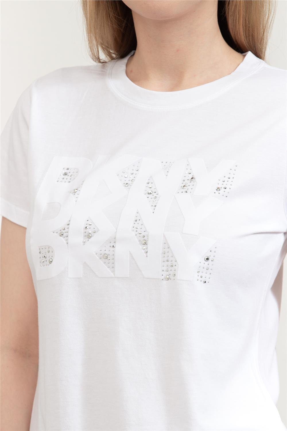 DKNY Kadın Bisiklet Yaka T-Shirt