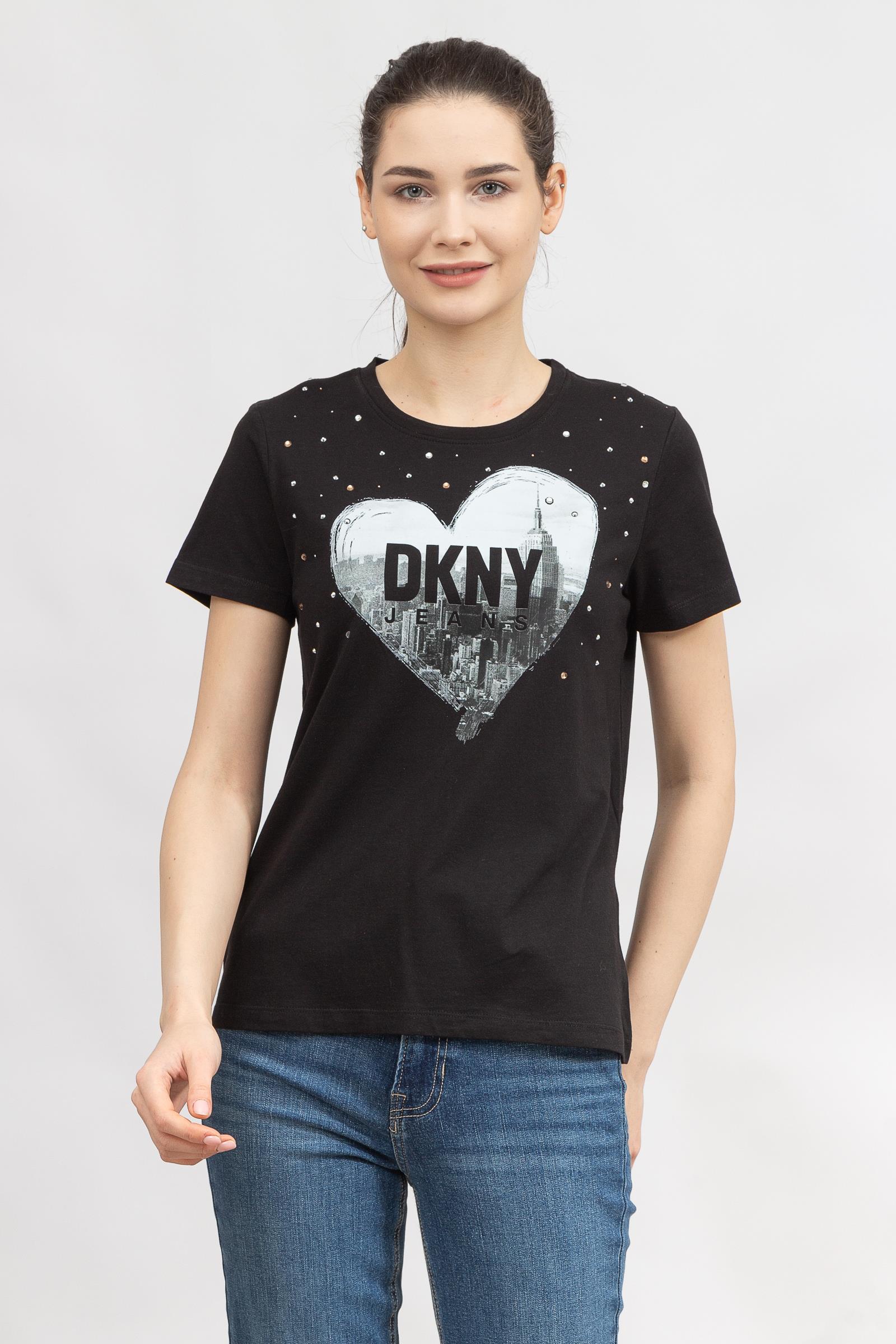 DKNY Kadın Bisiklet Yaka T-Shirt