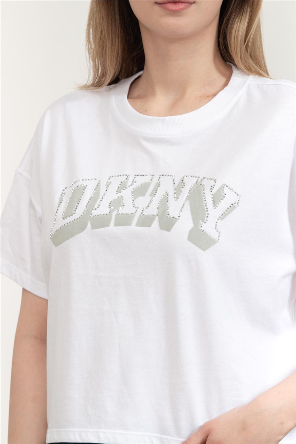 DKNY Kadın Bisiklet Yaka T-Shirt