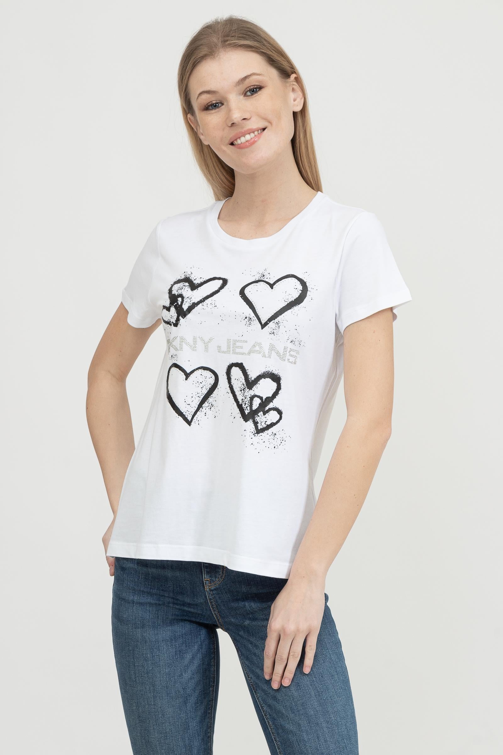 DKNY Kadın Bisiklet Yaka T-Shirt