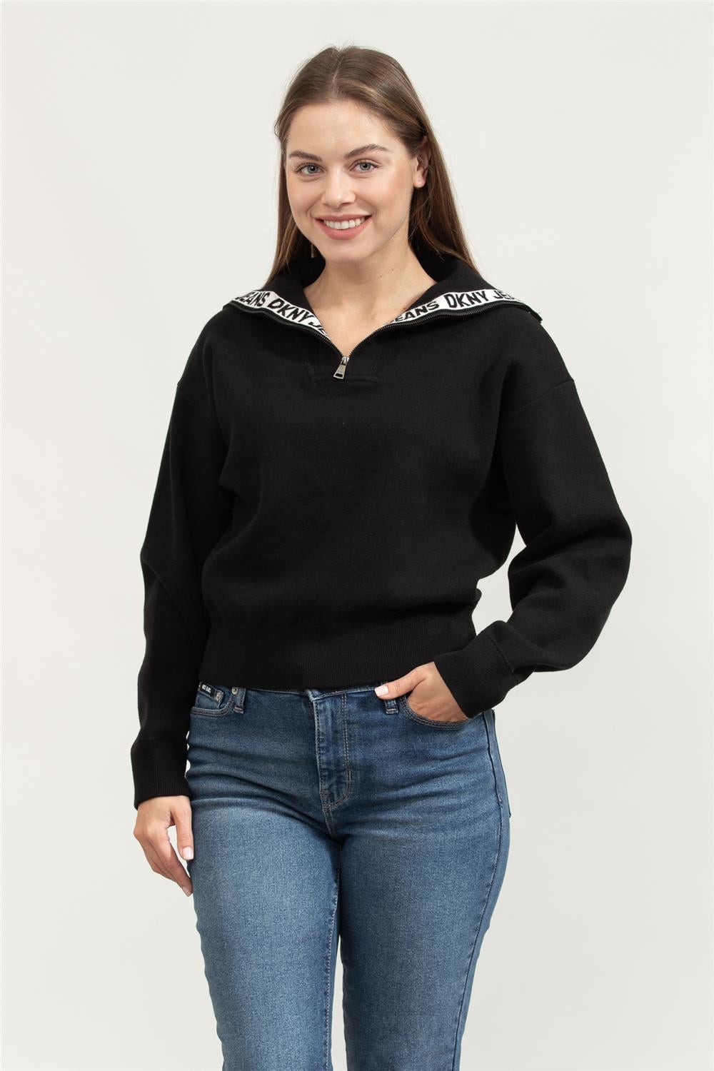 DKNY Kadın Fermuarlı Sweatshirt