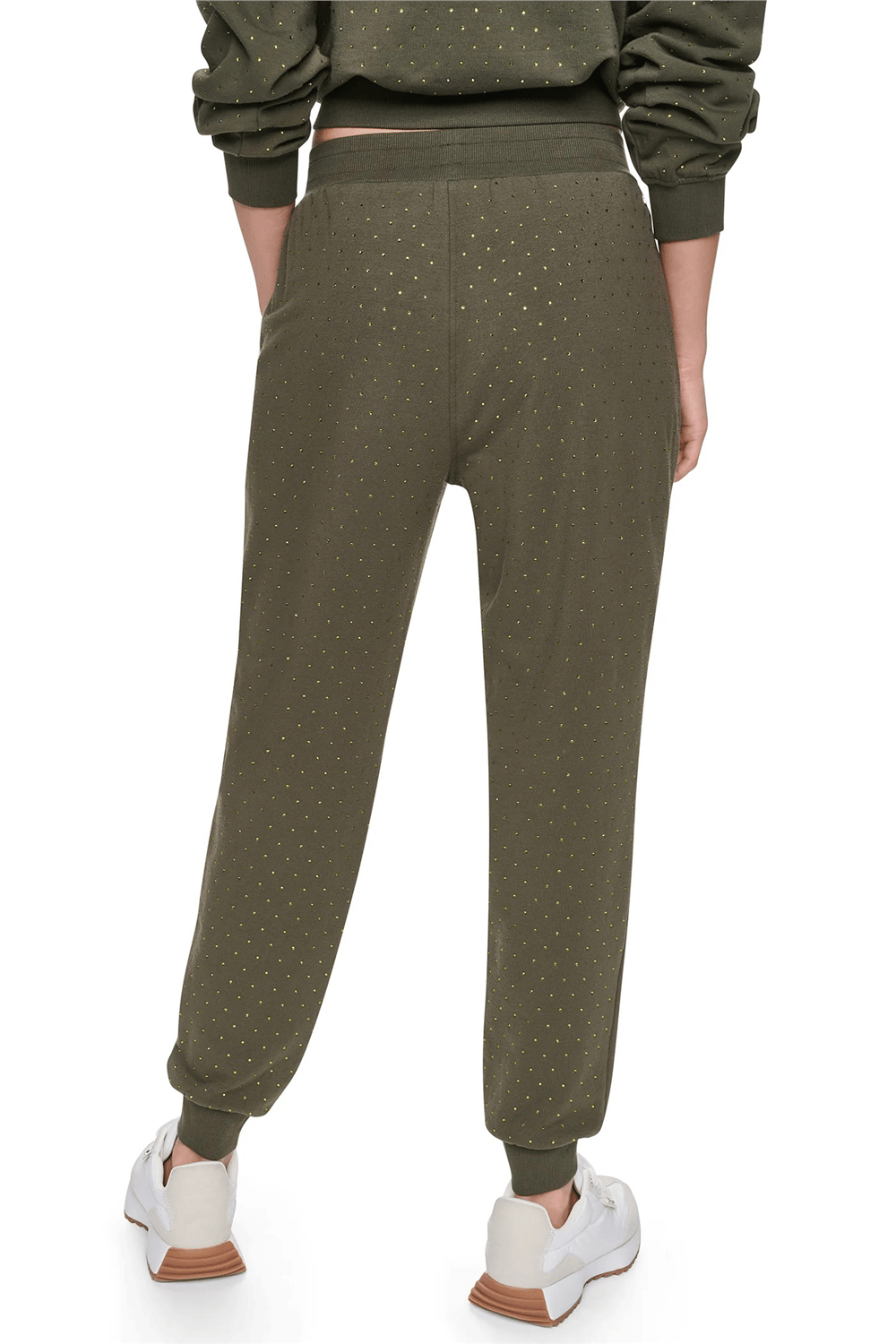 DKNY Kadın Rhinestones Jogger Jogger Pantolon