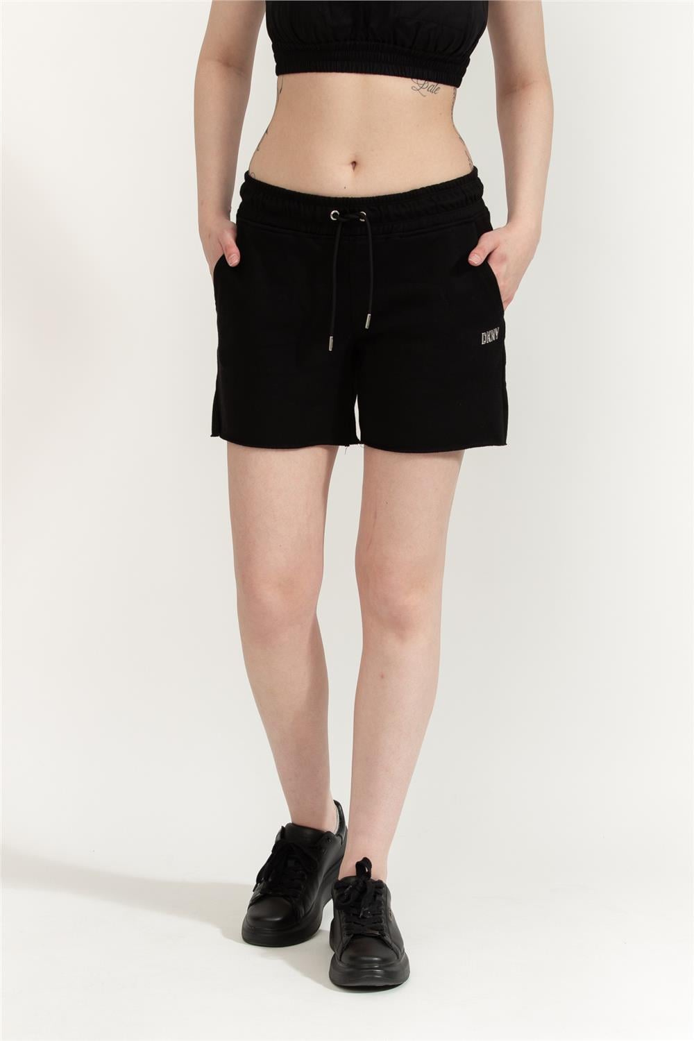 DKNY Metallic Logo Kadın Penye Şort