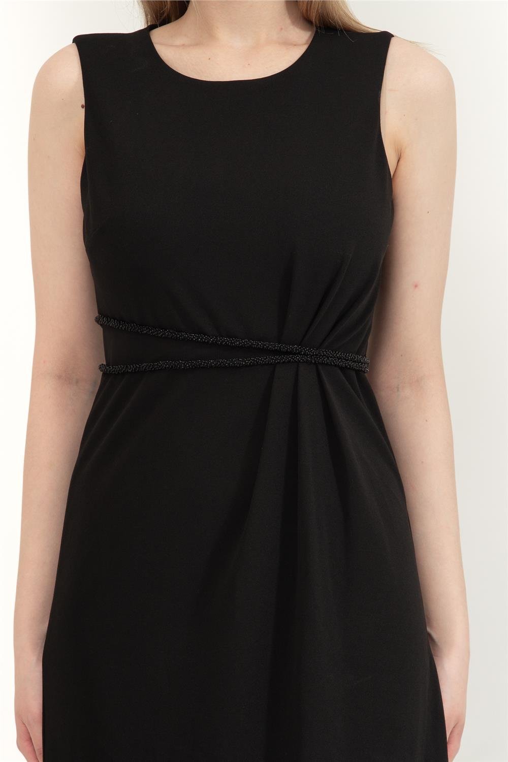 DKNY S/L Jewel Neck Gown Kadın Elbise