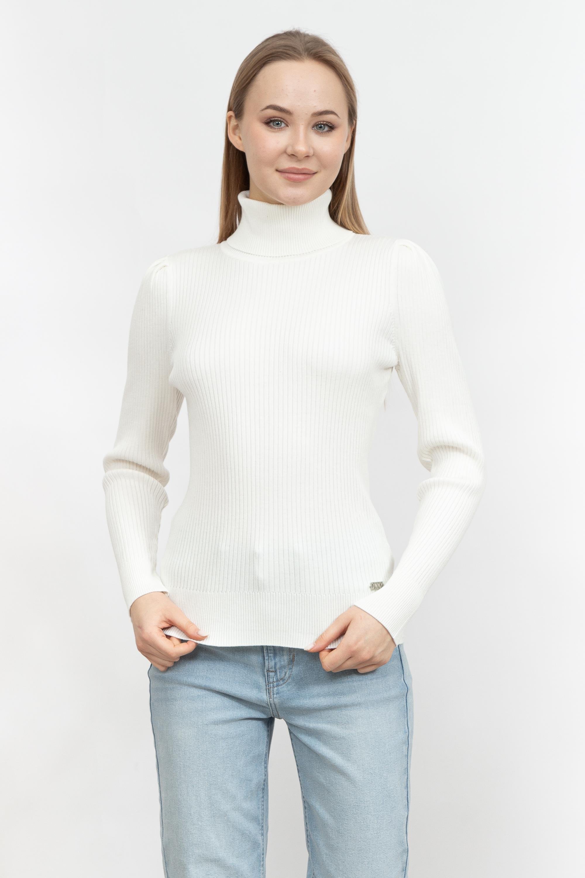 DKNY Solid Ribbed Turtlen Kadın Triko