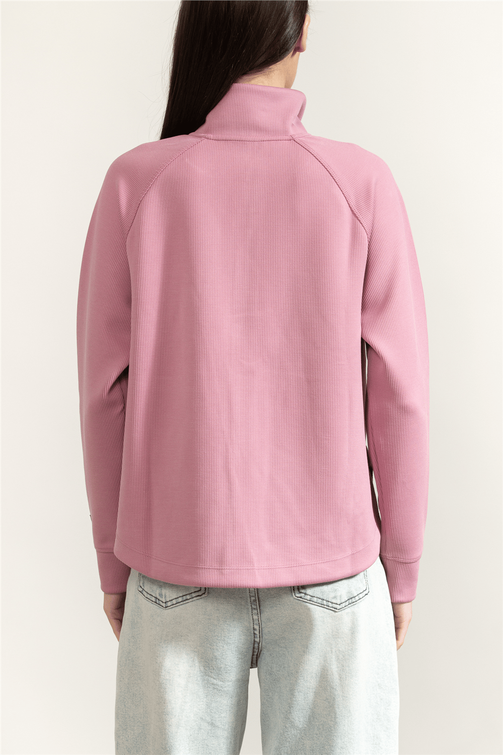DKNY Tulip Hem Mock Neck Kadın Triko