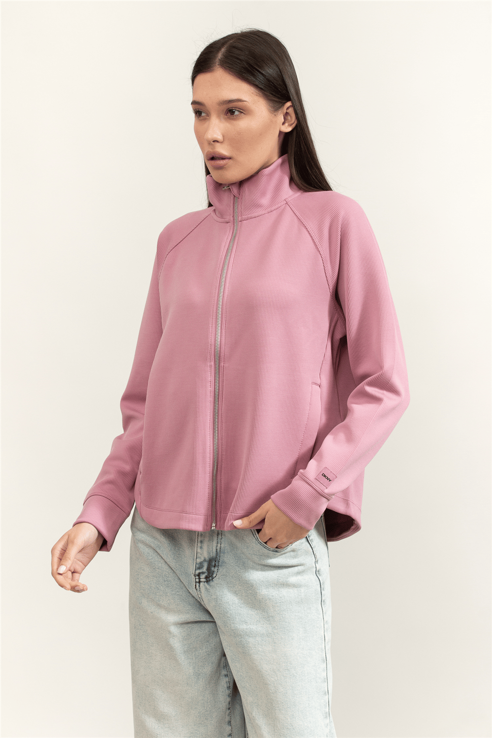 DKNY Tulip Hem Mock Neck Kadın Triko