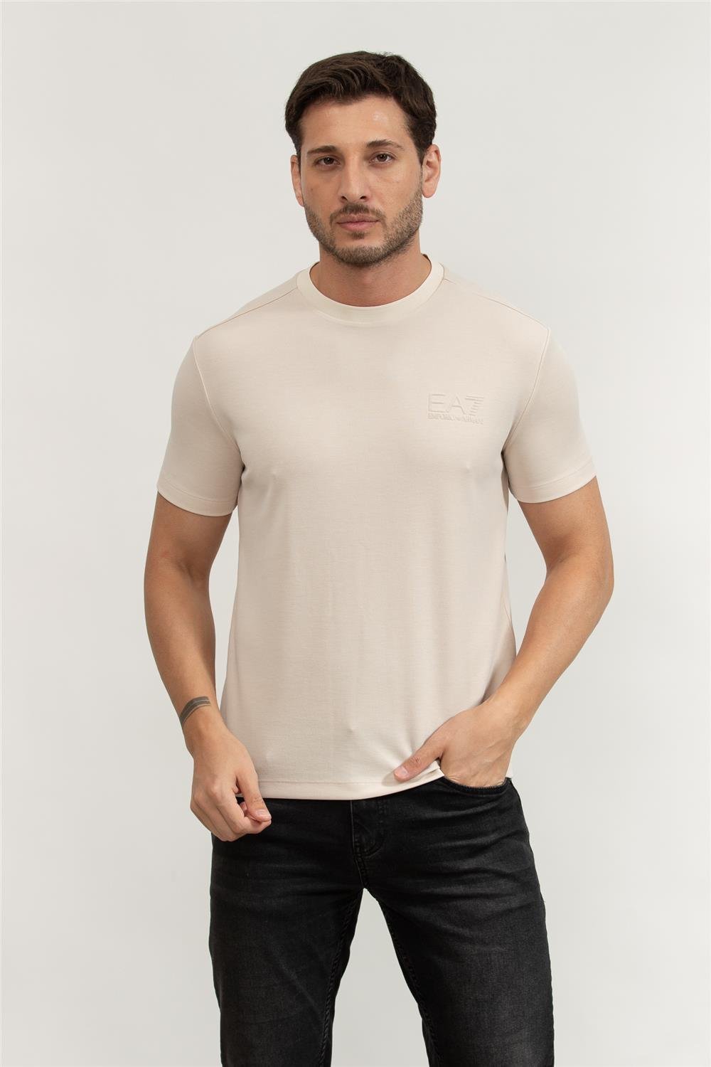 EA7 Erkek Bisiklet Yaka T-Shirt