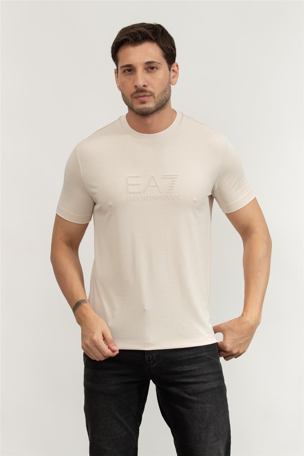 EA7 Erkek Bisiklet Yaka T-Shirt