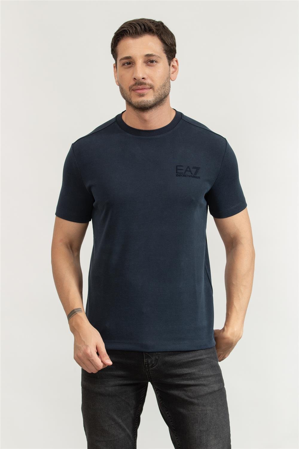 EA7 Erkek Bisiklet Yaka T-Shirt