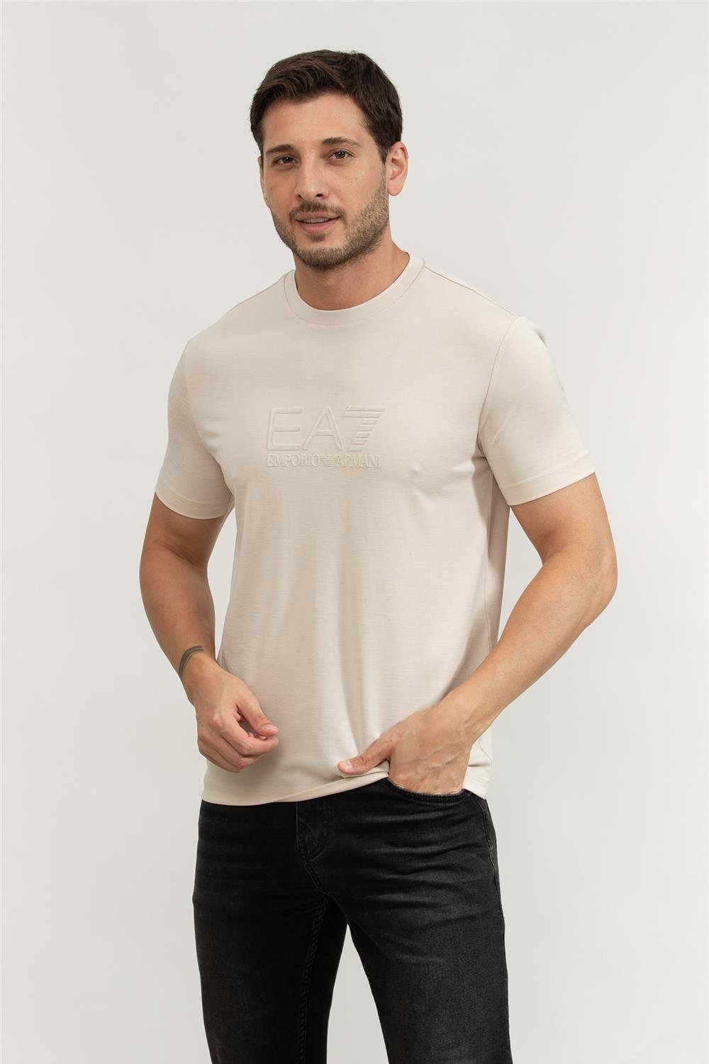 EA7 Erkek Bisiklet Yaka T-Shirt